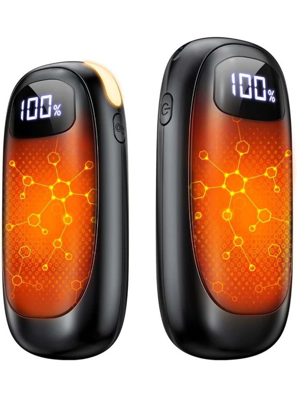 Hand Wamrers Rechargeable, Dual-Sided Heating, LED Display & Flashlight